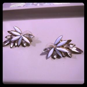 Blue and crystal earnings by Aqua